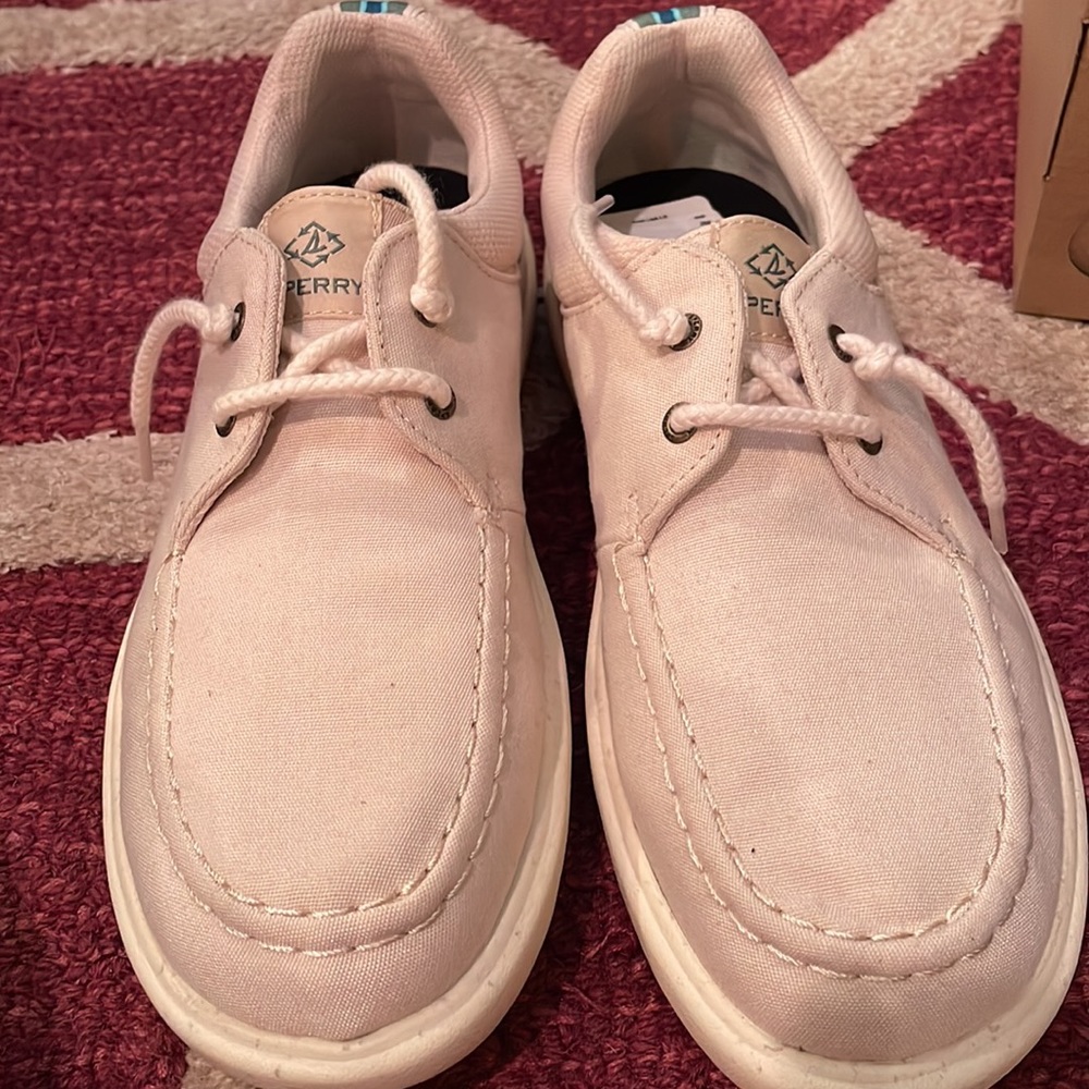 Sperry captains mic sea ivory chambry loafers